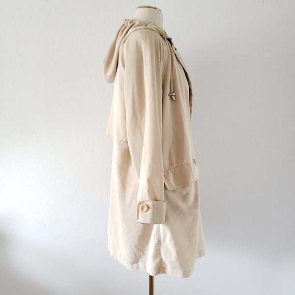 Talbots Khaki Beige Hooded Anorak Jacket - Picture 3 of 8